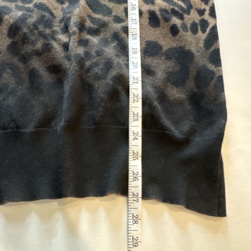 Lane Bryant Brown/Black Leopard Print V-Neck Long Sleeve Pullover Sweater 14/16 - Picture 7 of 8